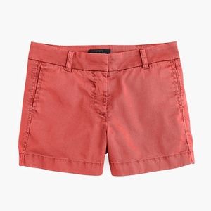 J Crew 4" stretch chino short Old Red